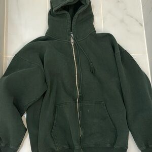 Dark green Brandy Melville zip up